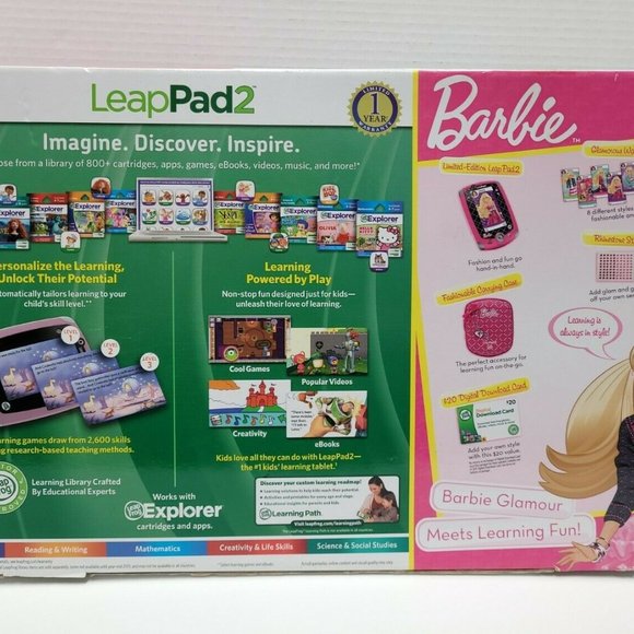Leapfrog LeapPad2 Explorer Totally Barbie Bundle Learning Tablet 🆕SHIPS⌚😮‍💨⚡ - Picture 5 of 16
